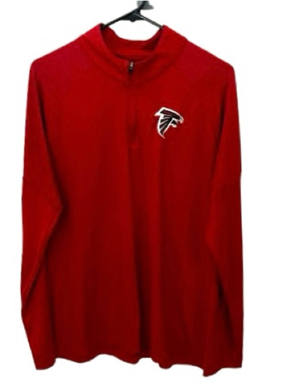 NFL Team Apparel Atlanta Falcons Red Long-Sleeve Quarter-Zip Shirt Men’s Size L.